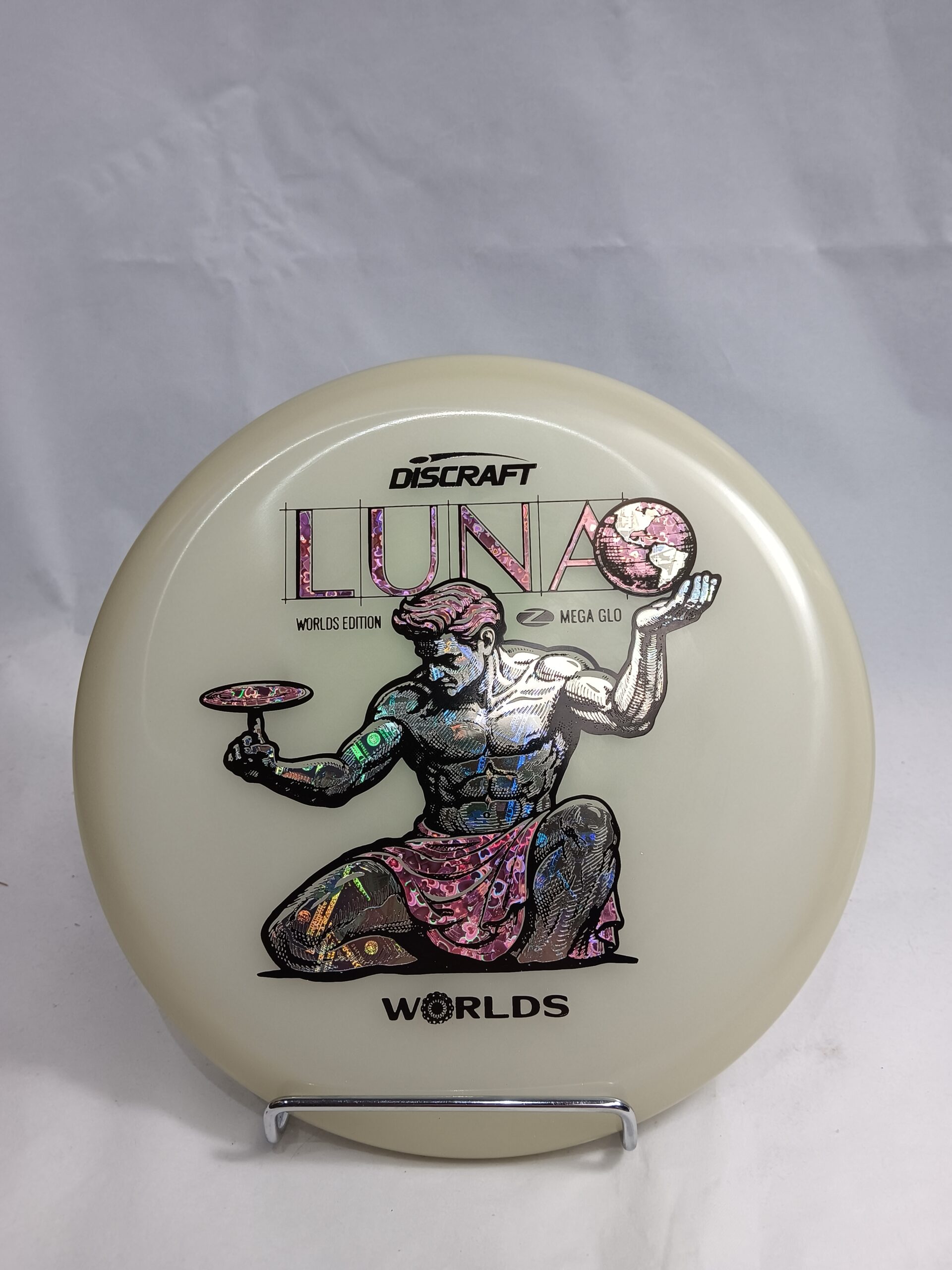 Discraft Luna - “Spirit of Detroit” MEGA GLO 172g (Black/Pink Heart/Money Foil)