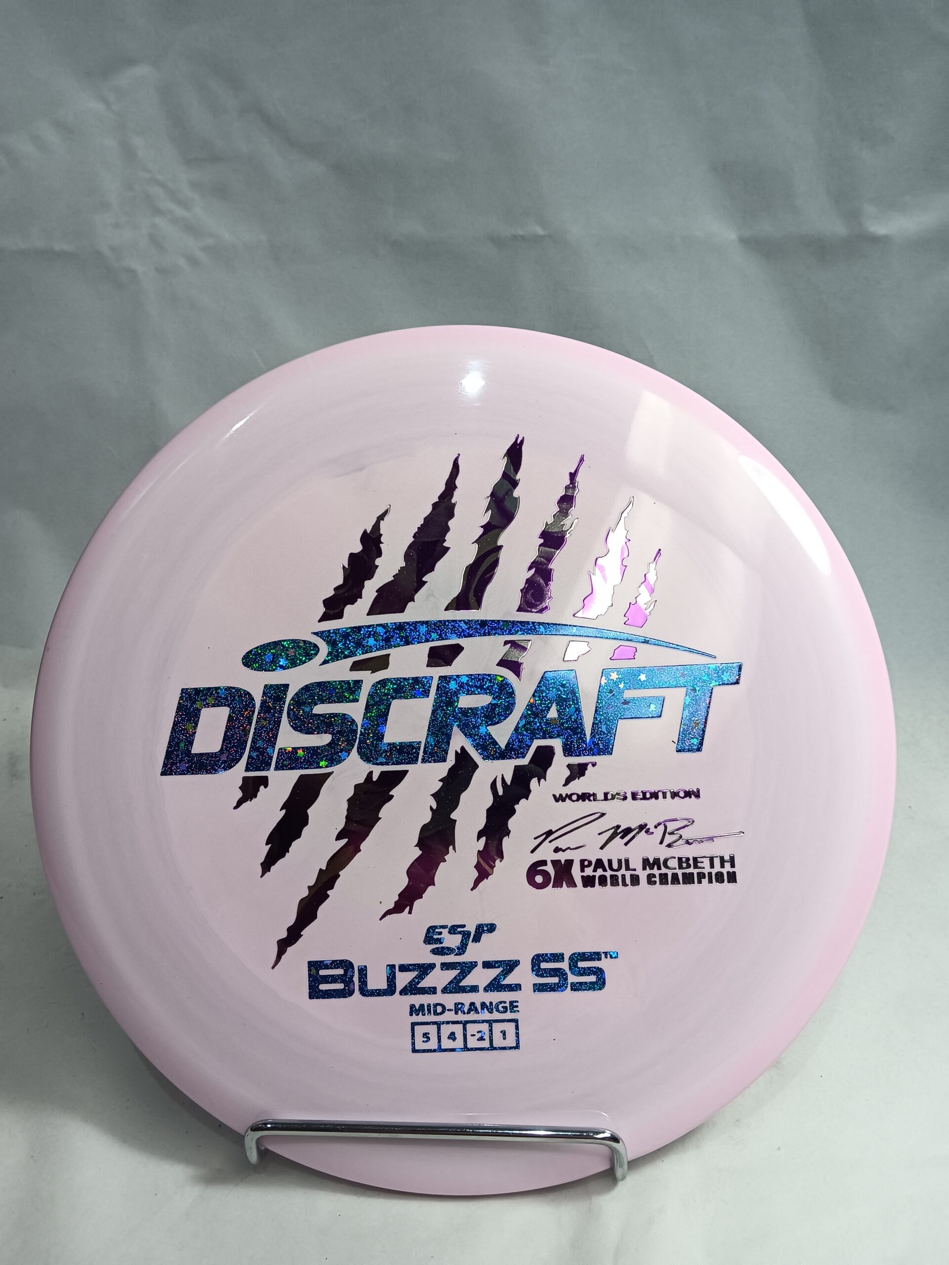 Discraft Buzzz SS - Worlds Edition Paul McBeth 6-Claw ESP 177g+ (Purple With Blue/Purple/Silver Foil)